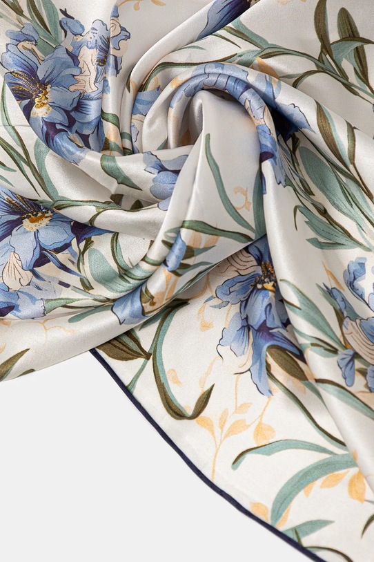 Akcesoria Answear Lab chusta jedwabna 90x90.flk niebieski