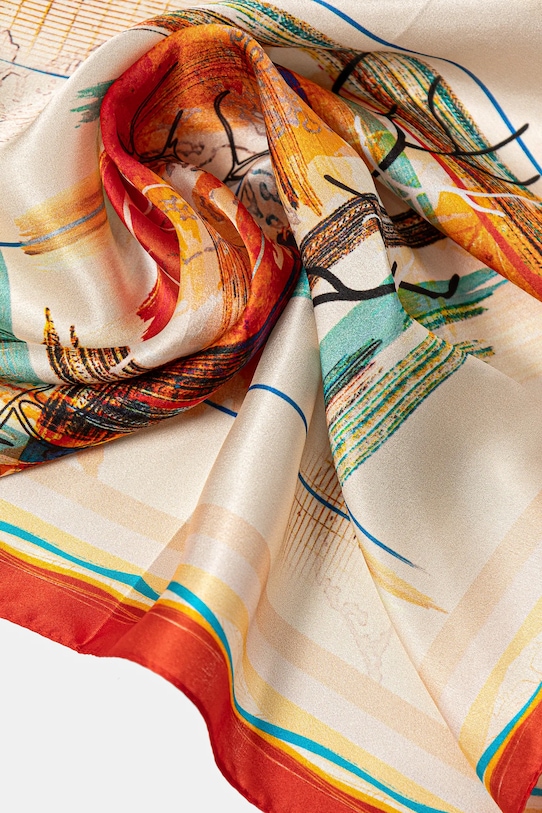 Аксессуары Шелковый платок на шею Answear.LAB 50x50.6.flk красный