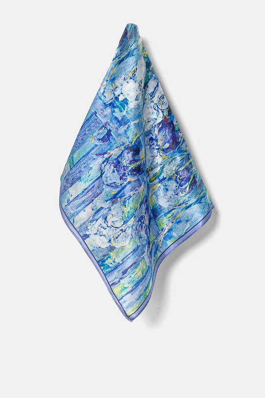 Svilena marama Answear.LAB tkanina plava 50x50.7.flk