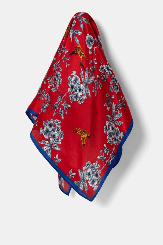 Answear.LAB apaszka jedwabna tkanina czerwony 1290.CMS