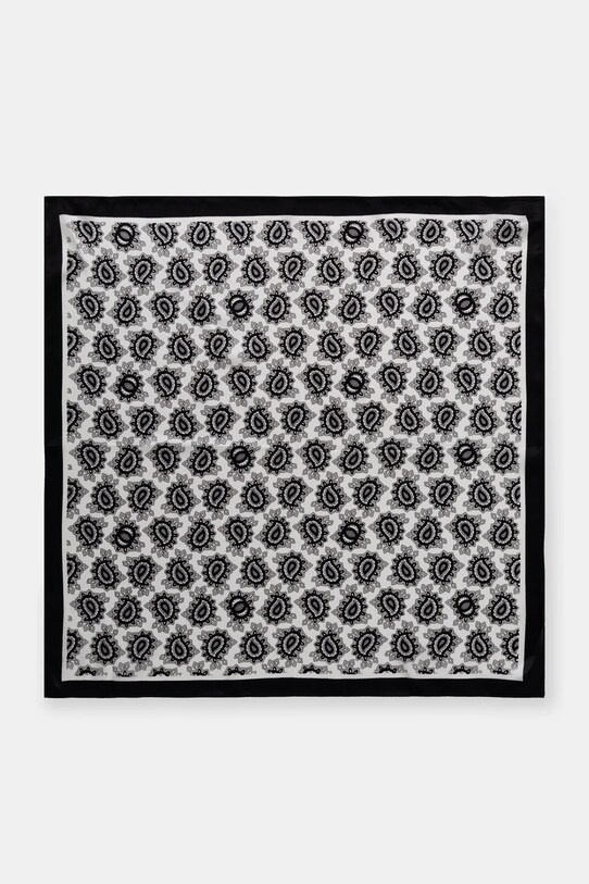 Answear.LAB apaszka jedwabna tkanina czarny 1292.CMS