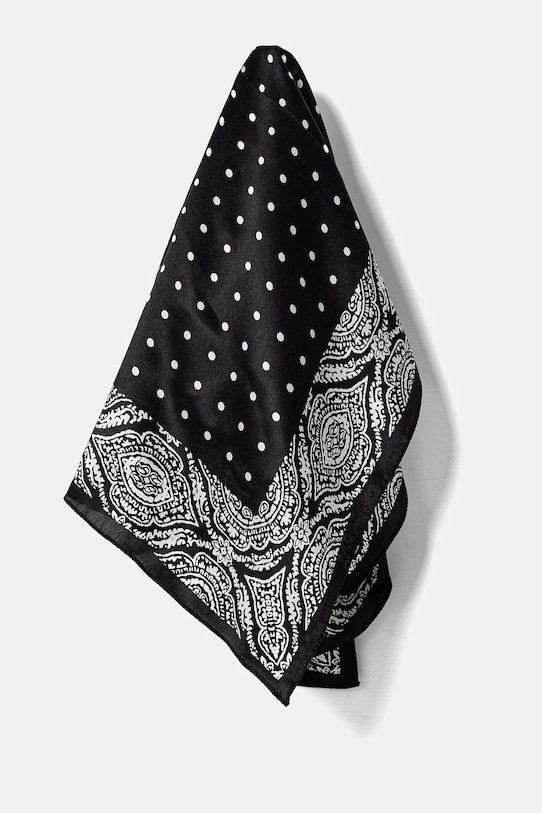 Answear.LAB foulard in seta tessuto nero 1297.CMS