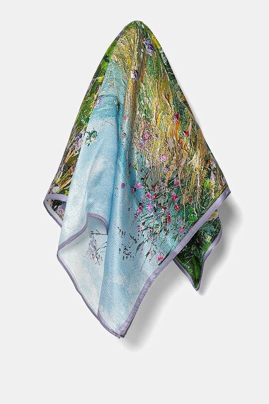 Hedvábný šátek Answear.LAB látka vícebarevná 50x50b.fos