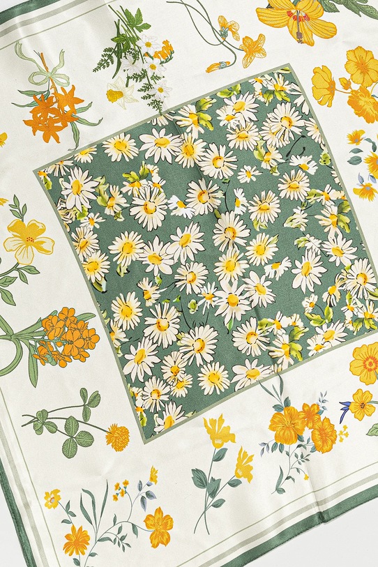 Аксессуары Шелковый платок на шею Answear.LAB 50x50c.fos белый