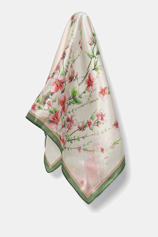 Answear.LAB apaszka jedwabna tkanina zielony 1365.cjk