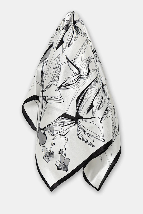 Hodvábna šatka Answear.LAB hodváb biela 50.50f.FH