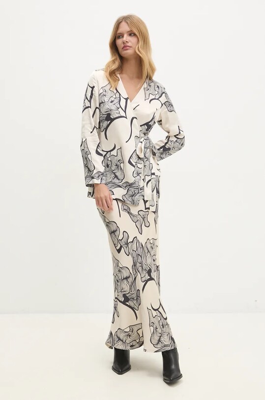 Sukně Answear.LAB sk778.ios béžová WW25