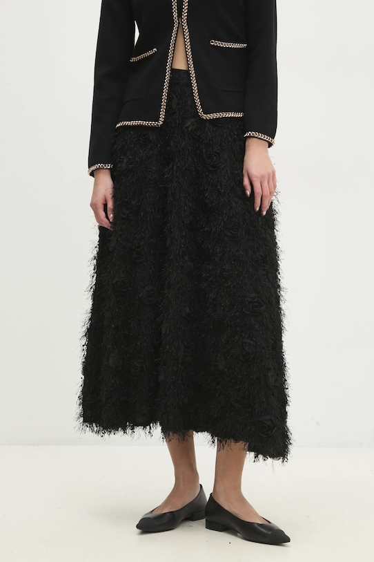 Answear Lab fustă imprimeu negru 21411aj.ios