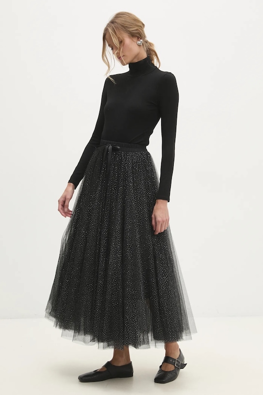 Sukně Answear.LAB ck08077.2.fos černá WW25