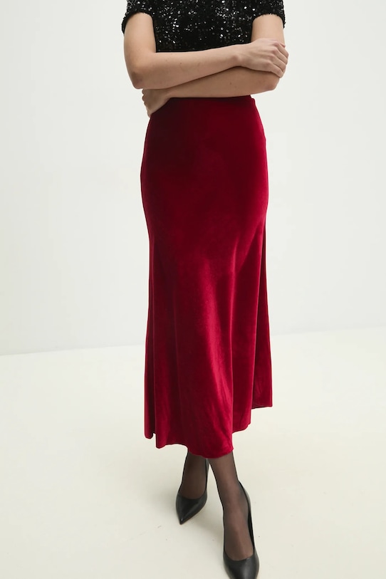 Sukňa Answear.LAB pletenina červená 23240LJ.fos