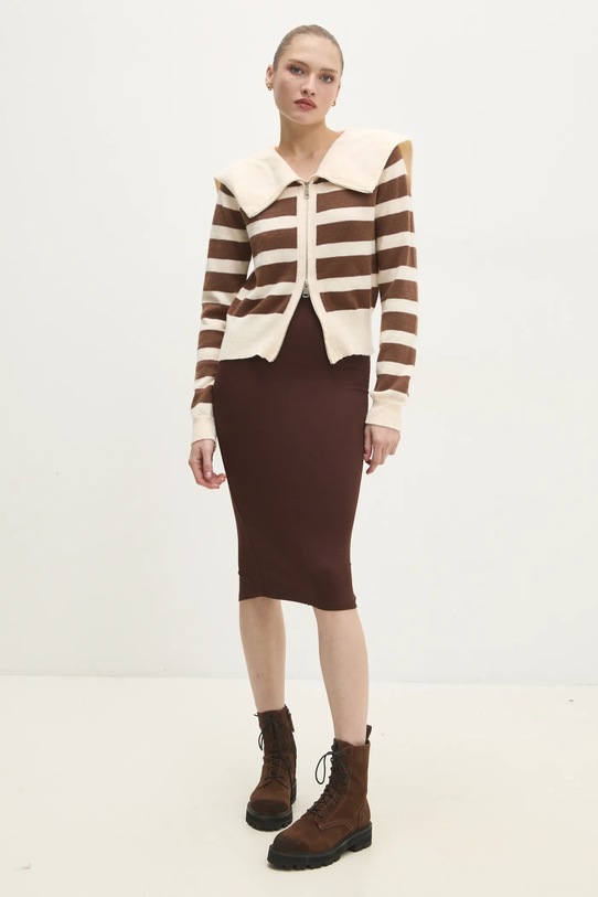 Answear.LAB spódnica vd10552.a.16.fms brązowy WW25