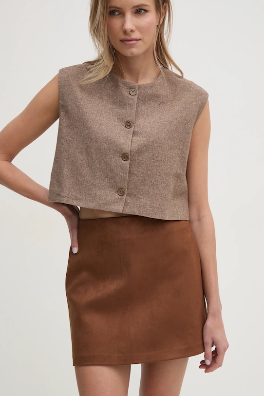 Спідниця Answear.LAB casual коричневий 4511.tms