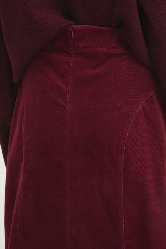 Answear Lab fustă din velur rosu esk013.ILK
