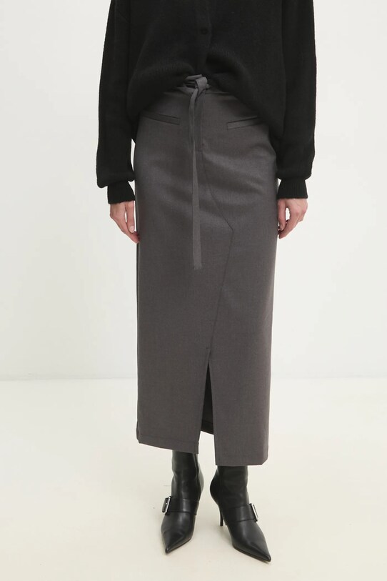 Спідниця Answear.LAB casual сірий esk022.ILK