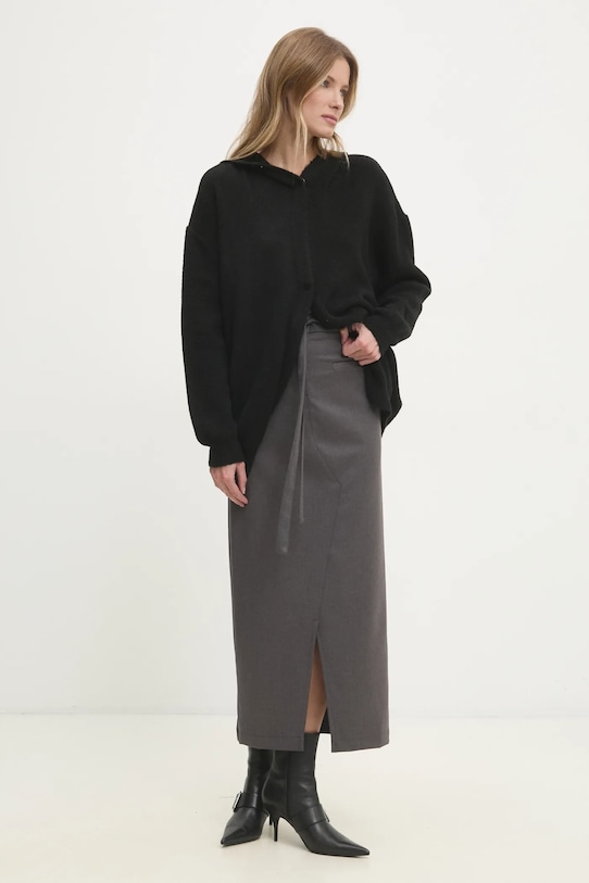 Answear.LAB spódnica esk022.ILK szary WW25