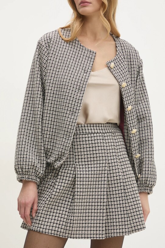 Answear.LAB spódnica wzorzyste beżowy 92781.IKK