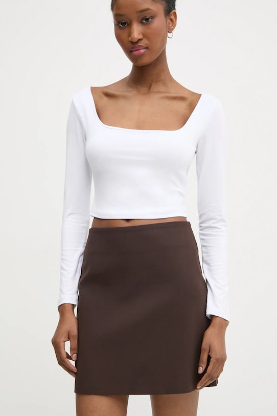 Спідниця Answear Lab casual коричневий sng.98.tos