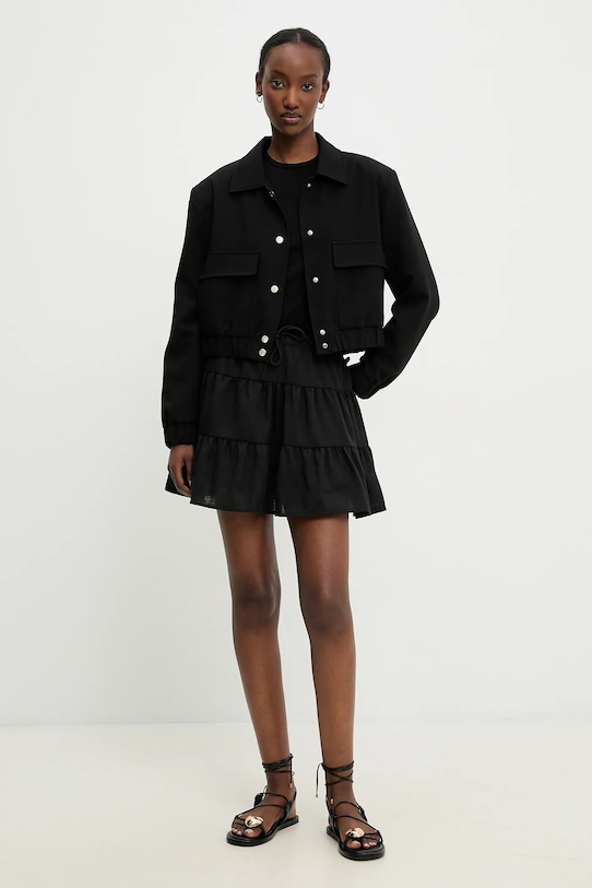 Answear Lab fustă LSKW.659LANABLK.ums negru WW25