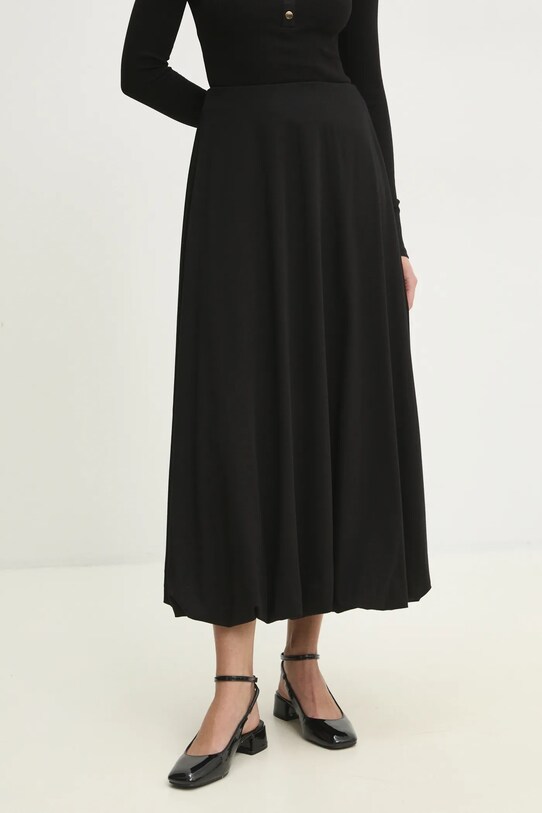 Answear Lab fustă uni negru LD1826.hlk