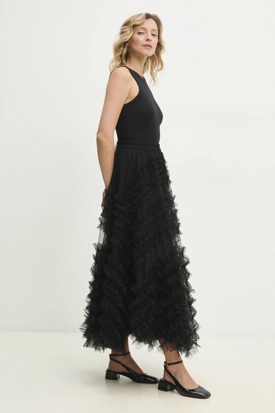 Answear Lab fustă negru A22582.HWK