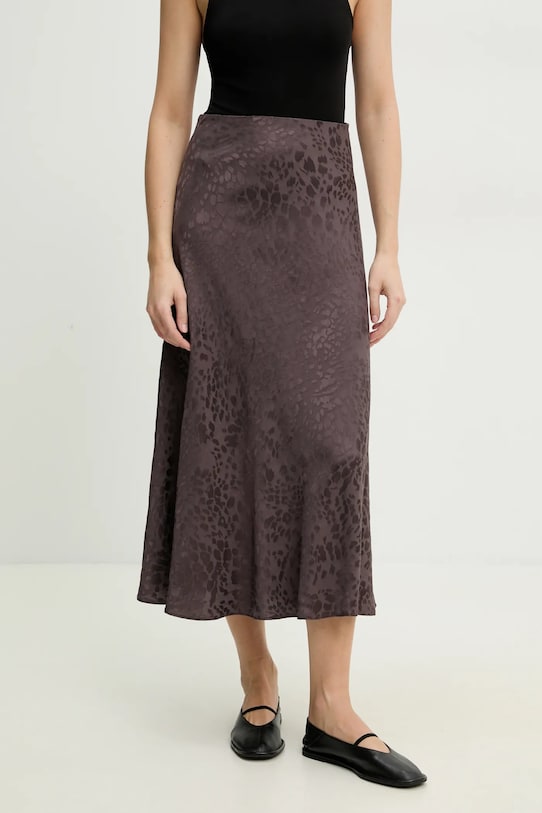 Φούστα Answear.LAB casual καφέ 0017.TWK