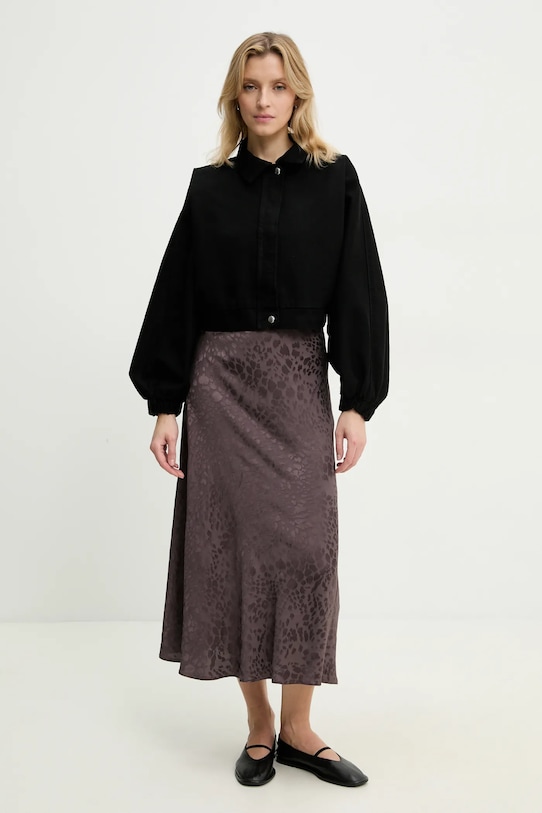 Φούστα Answear.LAB 0017.TWK καφέ WW25