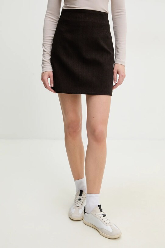 Answear.LAB szoknya egyenes barna 16577.TWK