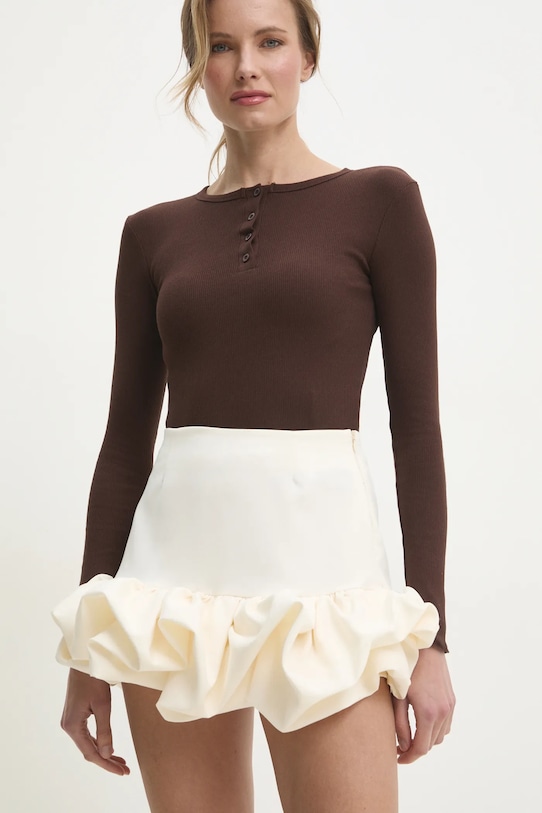 Sukně Answear.LAB mini béžová LD2222.HWK