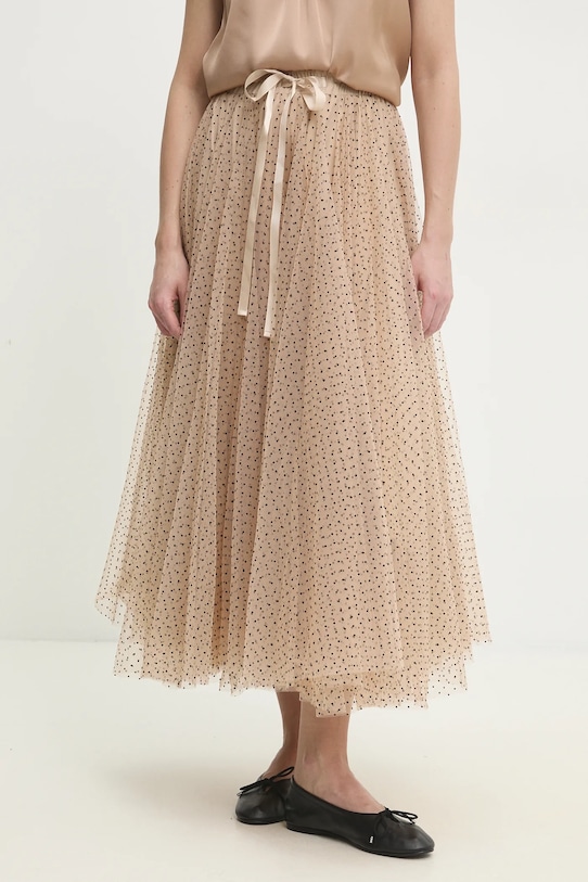 Answear.LAB spódnica rozkloszowany beżowy ck08077.3.fms