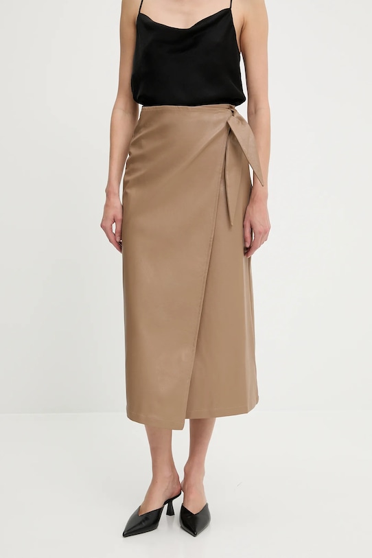 Sukně Answear.LAB midi béžová 4523.IKK