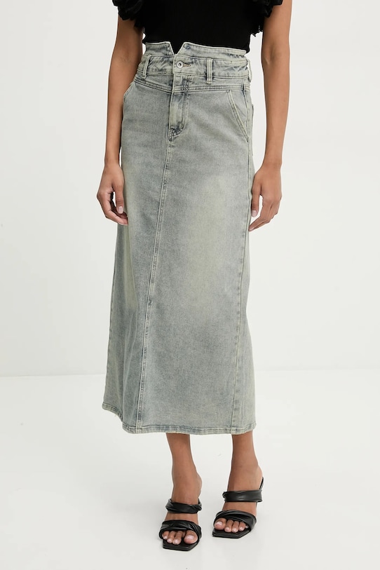 Джинсова спідниця Answear.LAB casual блакитний HM6668.fos