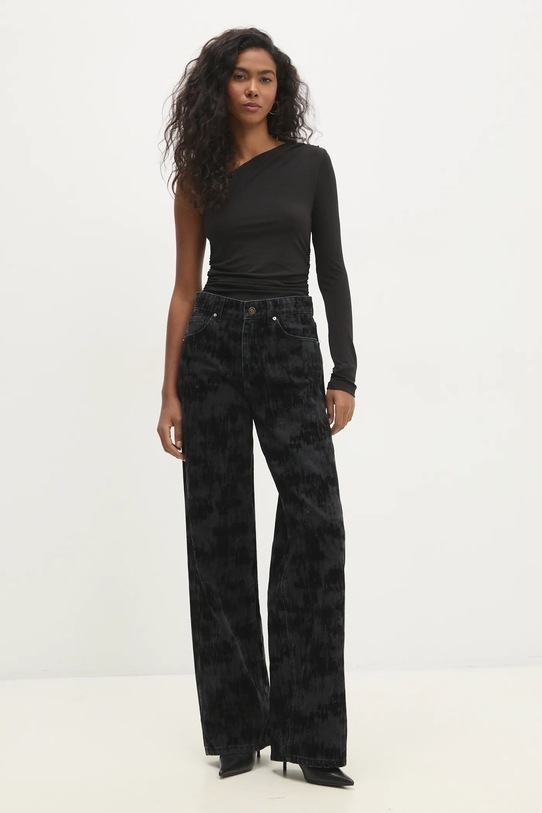 Answear Lab jeansy 20134.plamy.tms czarny WW25