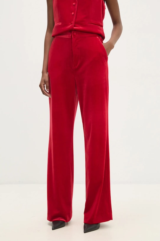 Answear.LAB spodnie welurowe p2228.FLK czerwony WW25