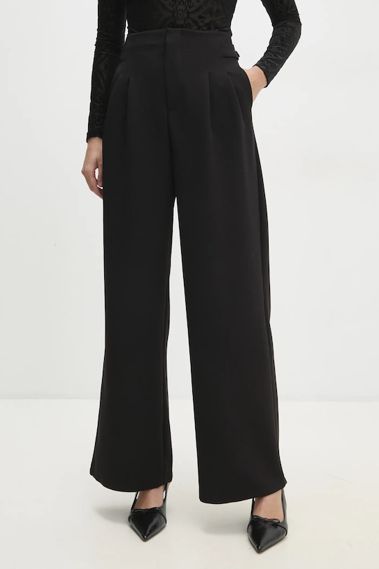 Answear Lab pantaloni panza negru 23928JP.fos