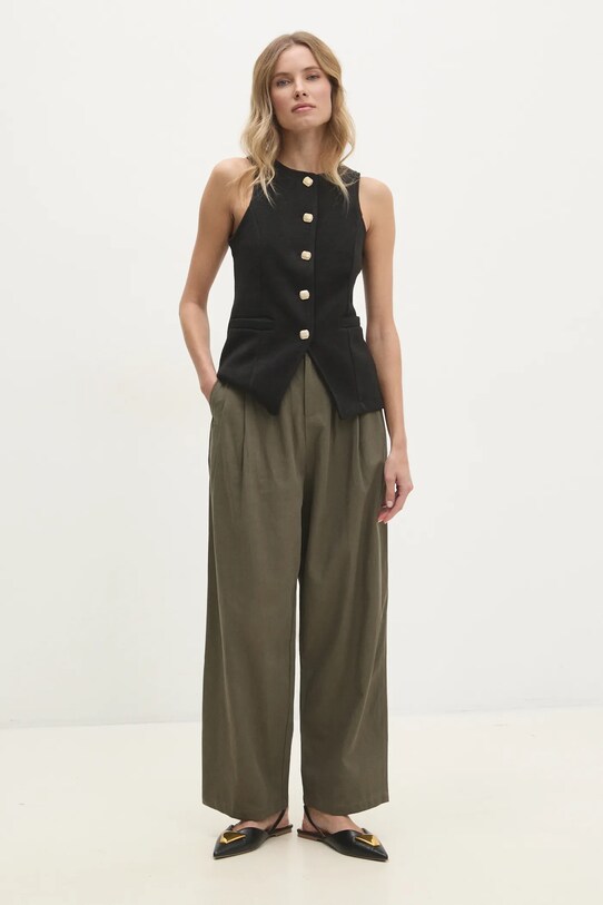 Answear Lab pantaloni PK14745.ims verde WW25