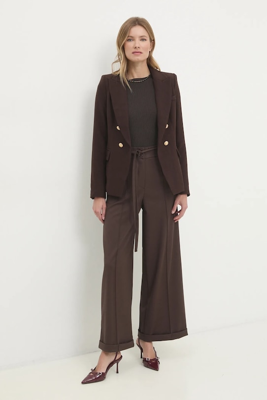 Answear Lab pantaloni et015.ILK maro WW25