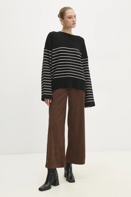 Answear.LAB spodnie sztruksowe 14584.ios brązowy WW25