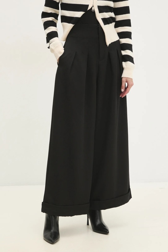 Hlače Answear.LAB tkanina crna 14786.ios