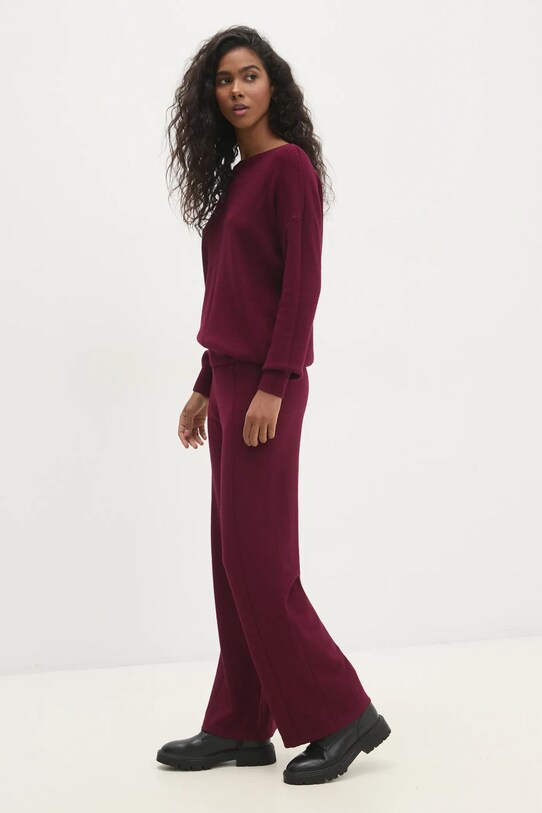 Answear Lab pantaloni 2249.ims burgundia WW25