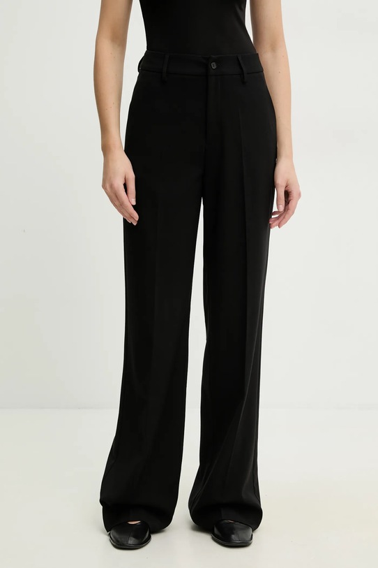 Answear Lab pantaloni drept negru P2580.fos
