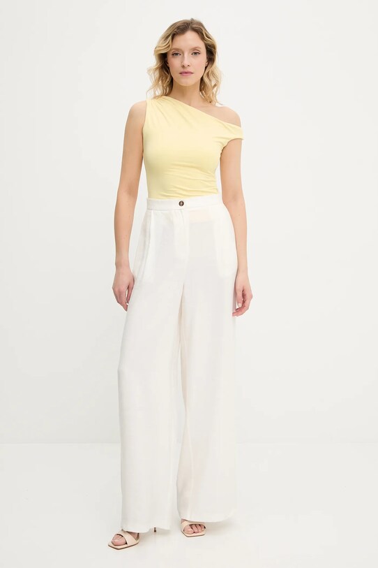 Answear Lab pantaloni 031422..tos alb WW25