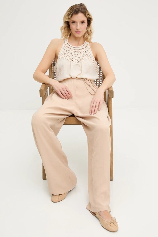 Answear Lab pantaloni panza bej 031425..tos