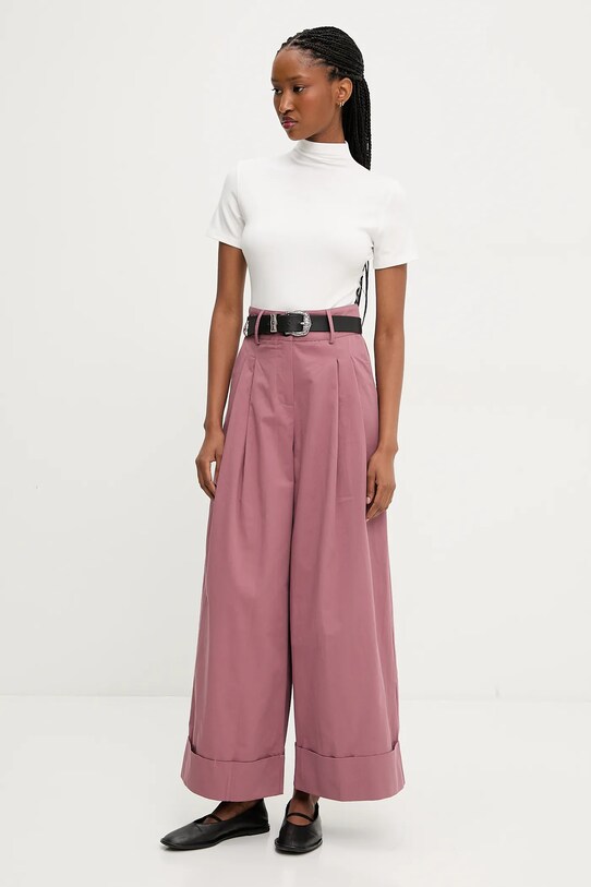 Answear Lab pantaloni de bumbac 5240.IKK roz WW25