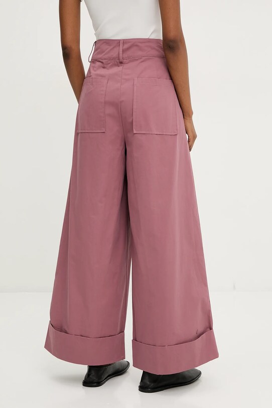 Îmbrăcăminte Answear Lab pantaloni de bumbac 5240.IKK roz