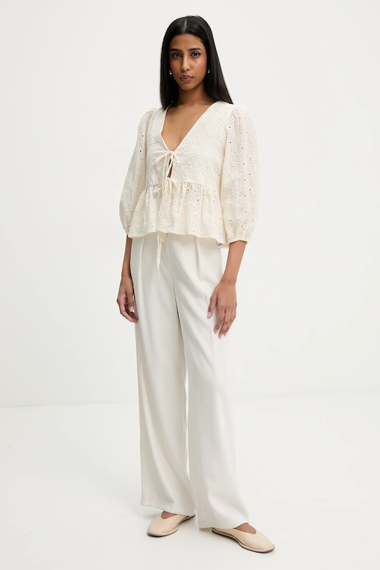 Answear Lab pantaloni 93086.ilk bej WW25