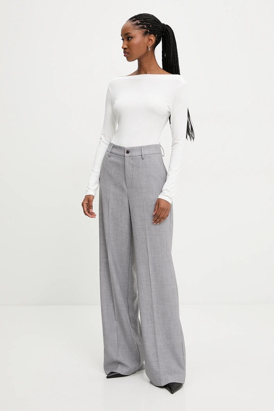 Answear Lab pantaloni uni gri p2580.fjk