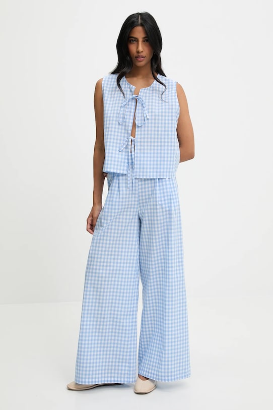 Answear Lab pantaloni de bumbac 13463.fos albastru WW25
