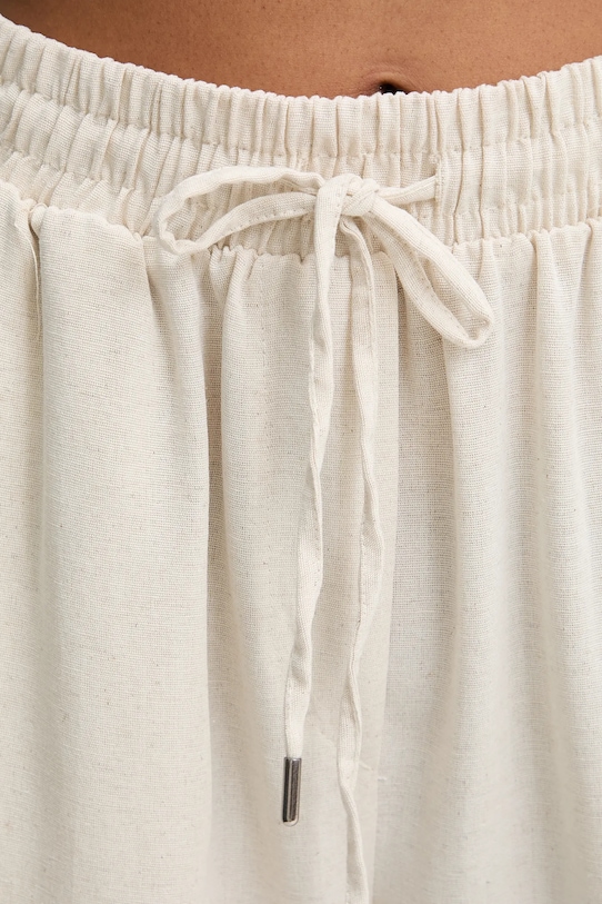 Answear.LAB nadrág vászonkeverékből bézs 39274.tos