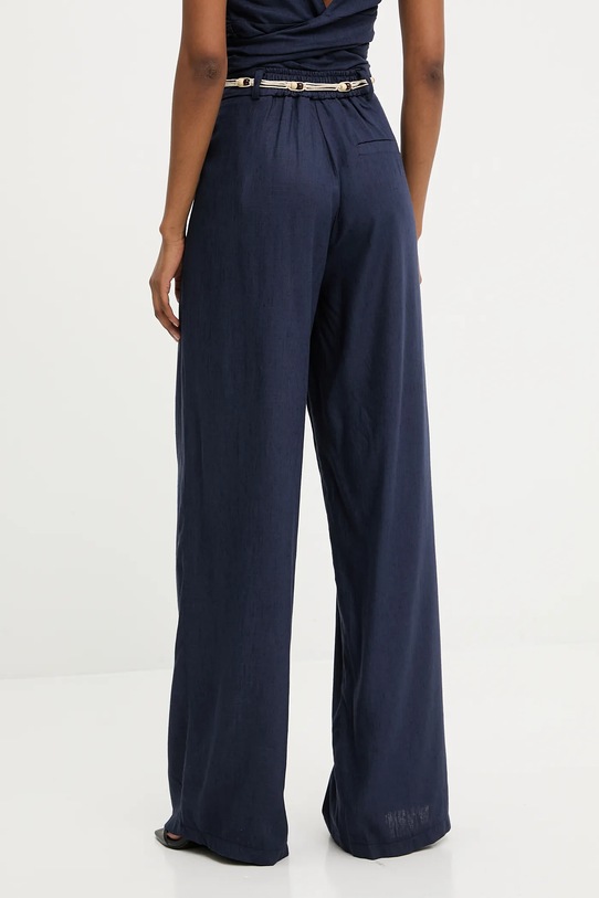 Îmbrăcăminte Answear Lab pantaloni din in L9143.hak bleumarin