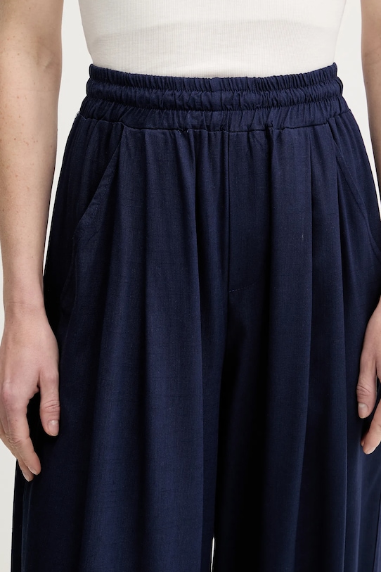 Answear Lab pantaloni din in bleumarin LD2656.hak